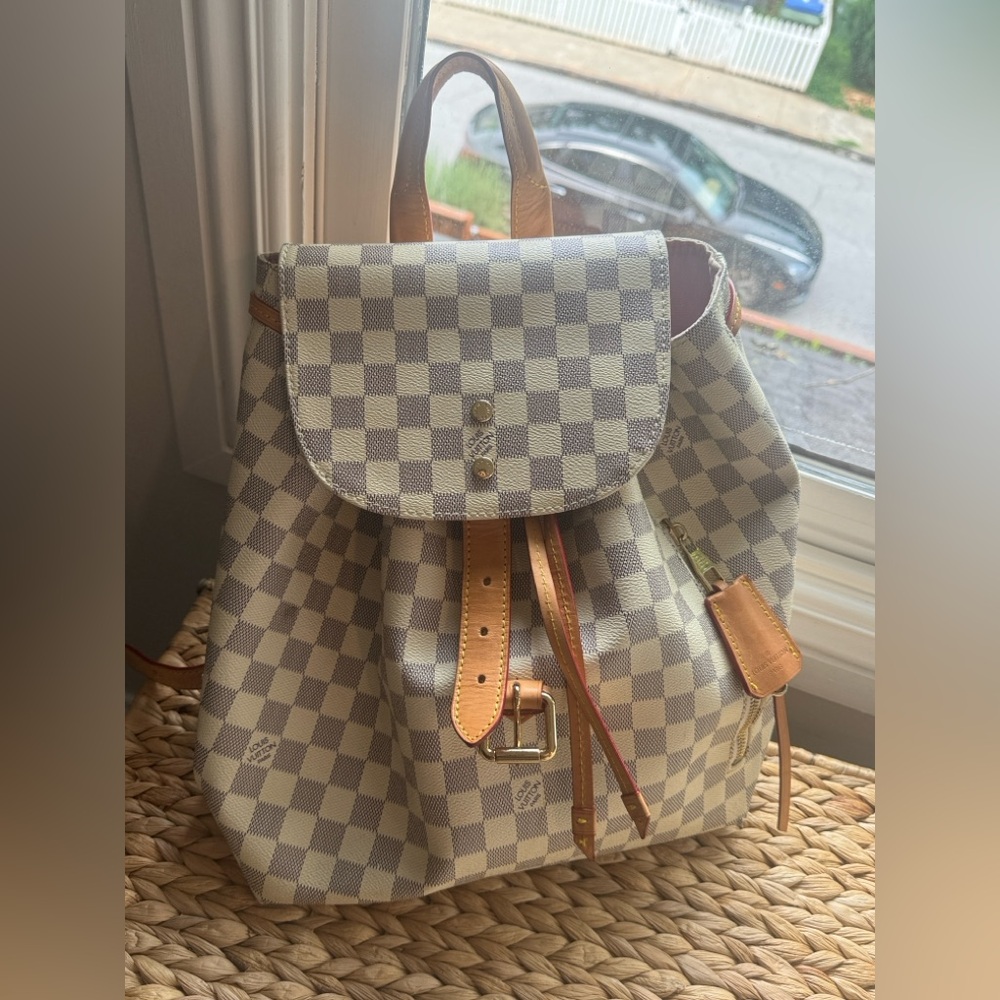 Louis Vuitton Damier Azur Sperone Backpack White